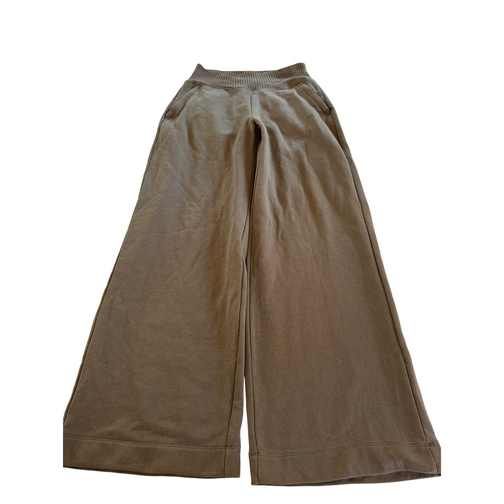ALO Yoga Serenity Wide Leg Sweatpants M Espresso Brown Accolade Quiet Luxury - Picture 4 of 9